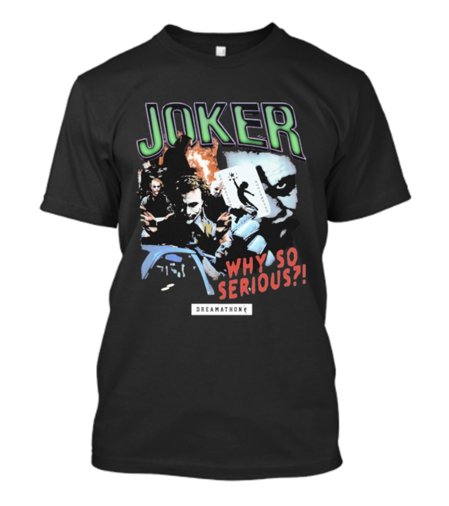 Joker Why So Serious Dreamathon Playing Card Artwork T-Shirt