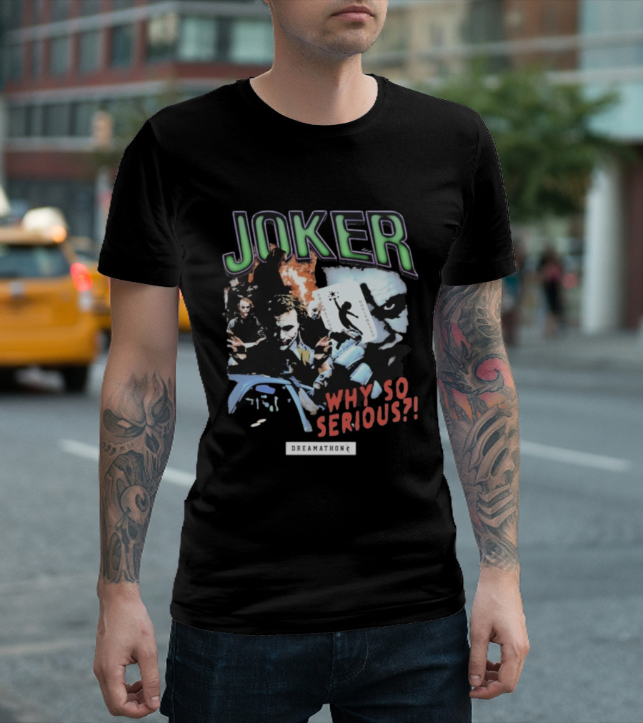 Joker Why So Serious Dreamathon Playing Card Artwork T-Shirt
