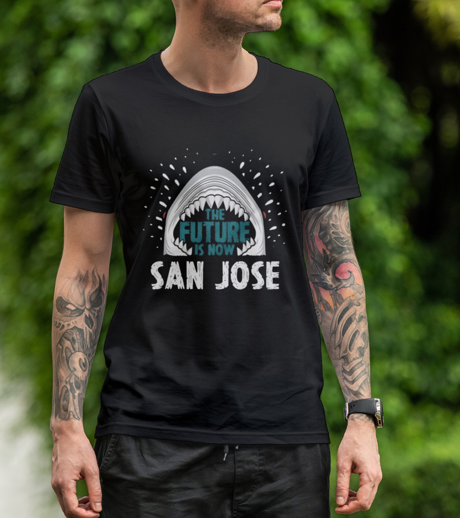 San Jose Sharks The Future Is Now Shark Teeth Graphic T-Shirt