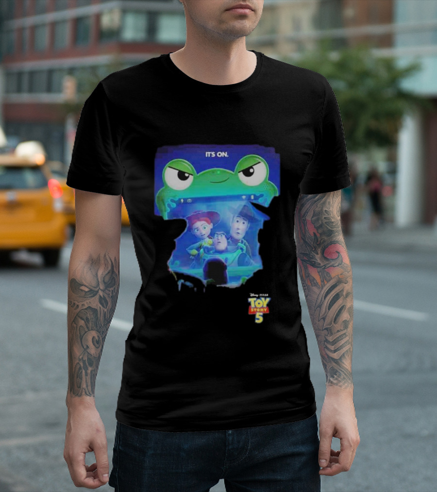It's On Toy Story 5 In Theaters June 19 2026 Pixar Animation Film Promotion T-Shirt