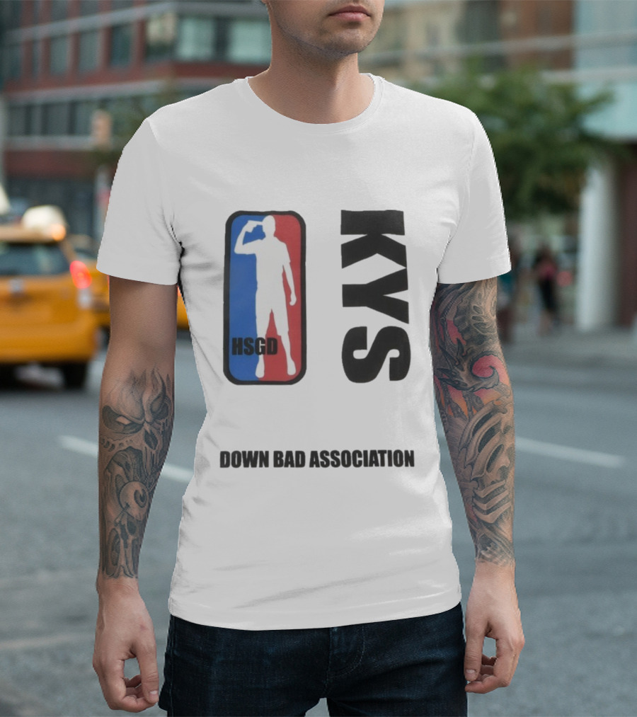 HSGD KYS Down Bad Association Logo Silhouette T-Shirt