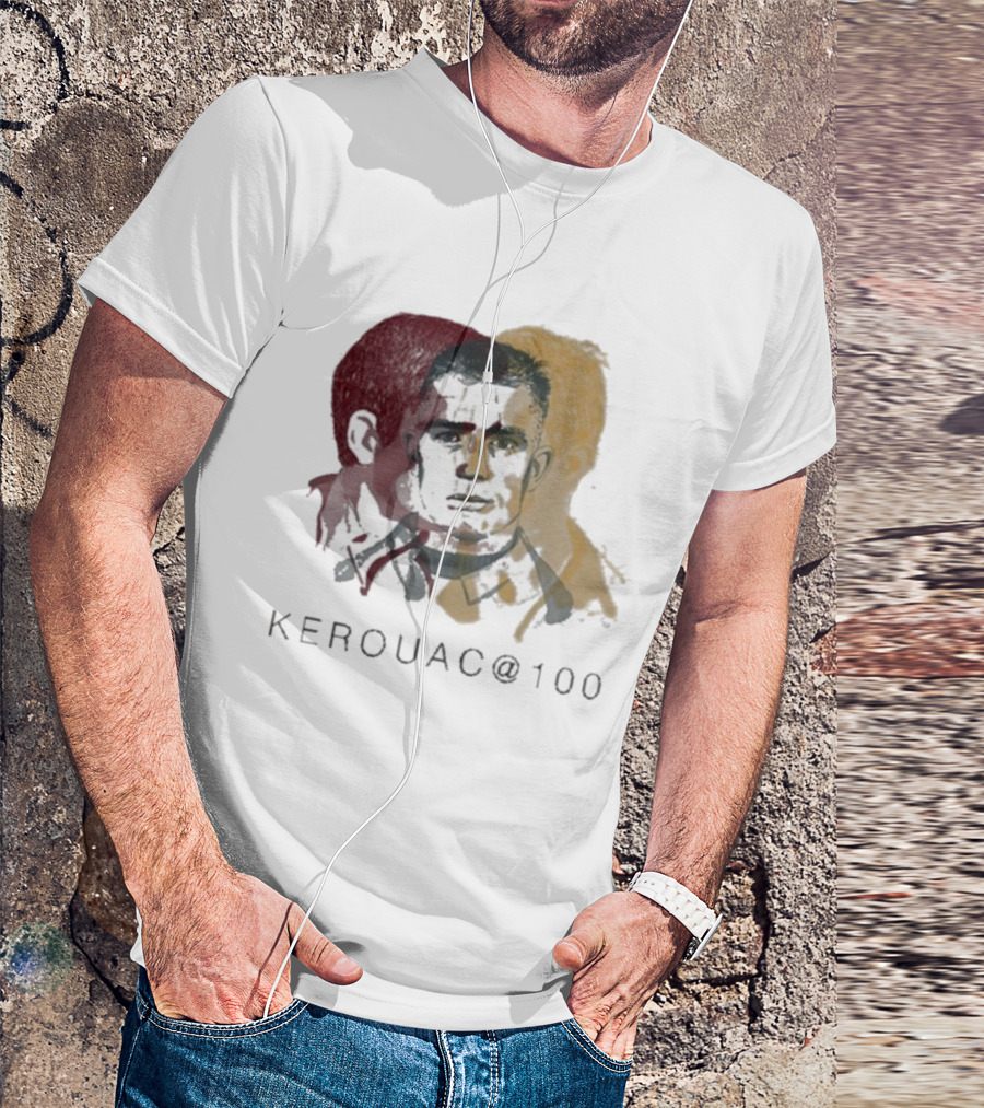 Kerouac @100 Profiles Literary Icon Centennial Tribute T-Shirt