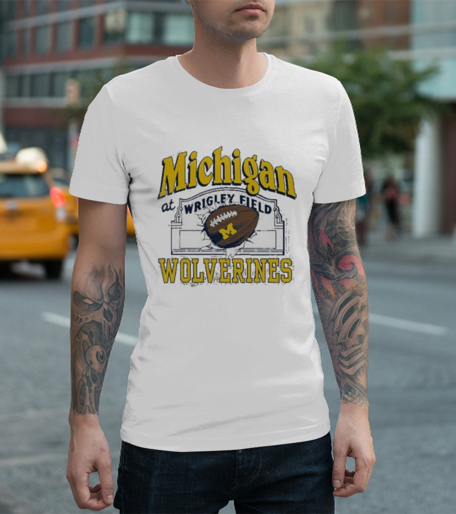 Michigan Wolverines At Wrigley Field Football Event T-Shirt