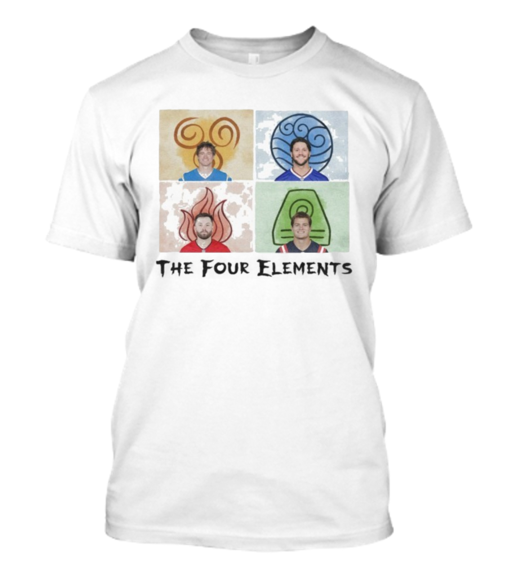 Josh Allen Drake Maye The Four Elements Quarterbacks T-Shirt