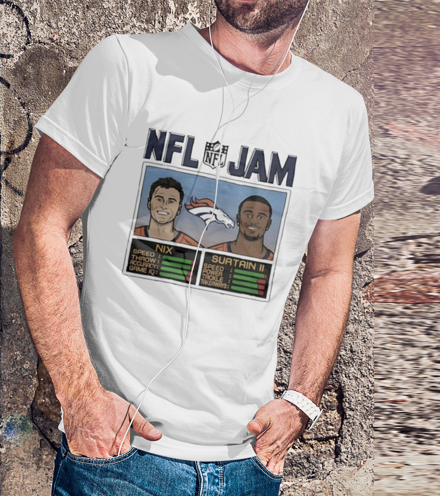 NFL Jam Denver Broncos Nix Surtain II Speed Power Accuracy Game IQ T-Shirt