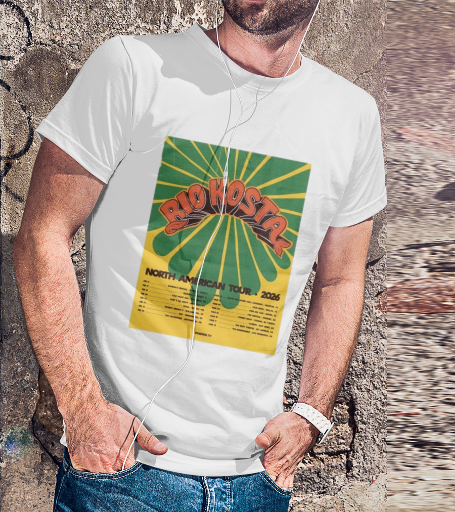 Rio Kosta North American Tour 2026 Concert Dates And Cities T-Shirt