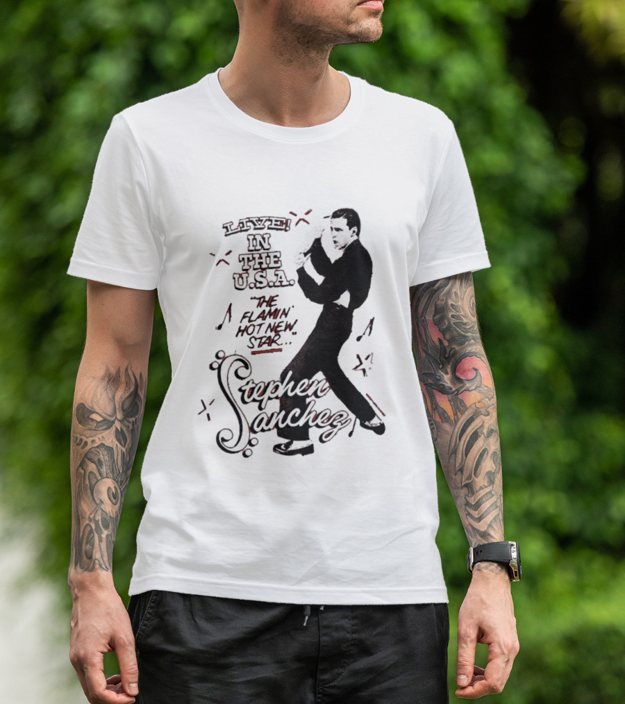 Stephen Sanchez Live In The USA Flamin’ Hot Star Retro Style T-Shirt