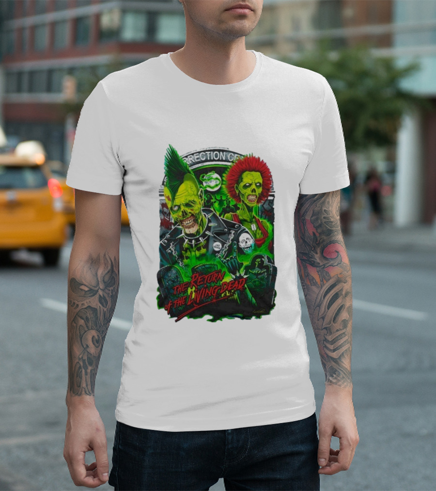The Return Of The Living Dead Correctional Center Rot ‘N’ Roll Zombie Punk Compilation T-Shirt