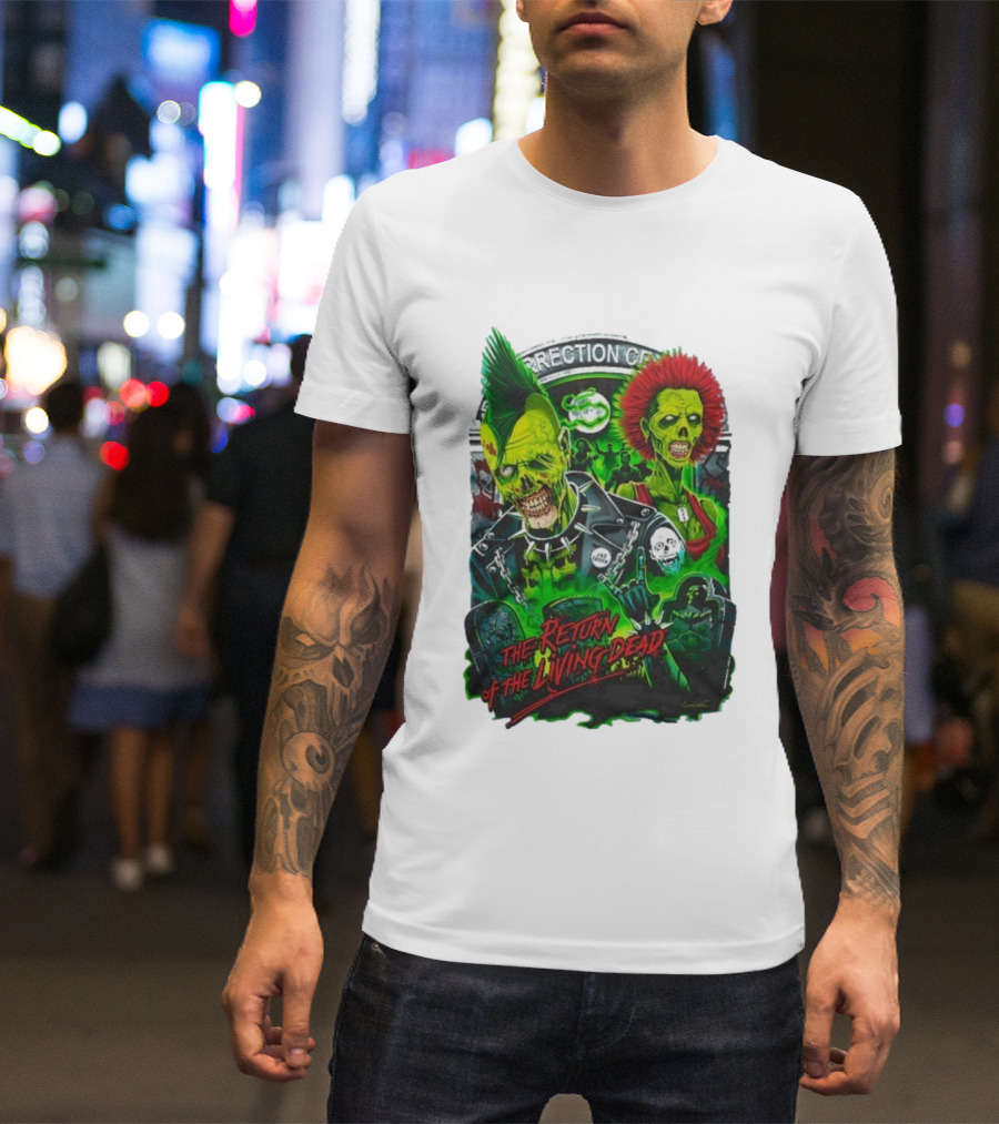 The Return Of The Living Dead Correctional Center Rot ‘N’ Roll Zombie Punk Compilation T-Shirt