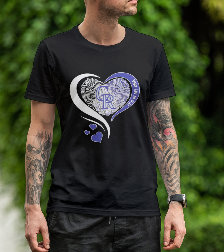 Colorado Rockies CR Heart It's In My DNA T-Shirt