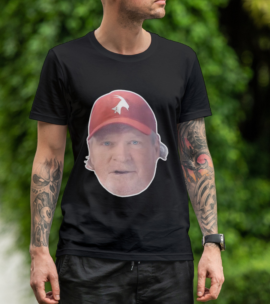 John Kruk Philadelphia Phillies Red Cap With White Goat Icon T-Shirt