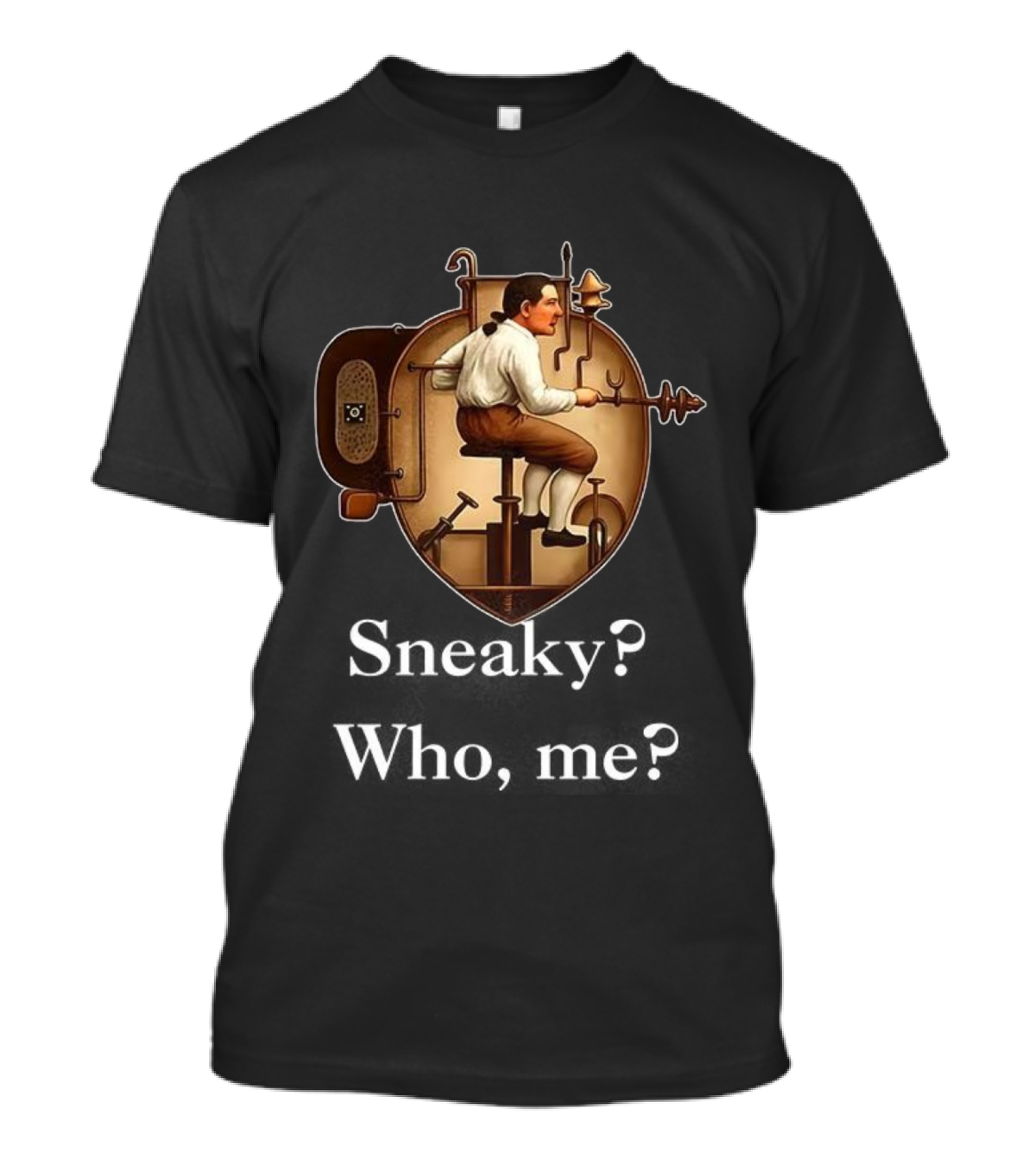 Steampunk Submarine Pilot Early Nautical Inventions Sneaky Style T-Shirt