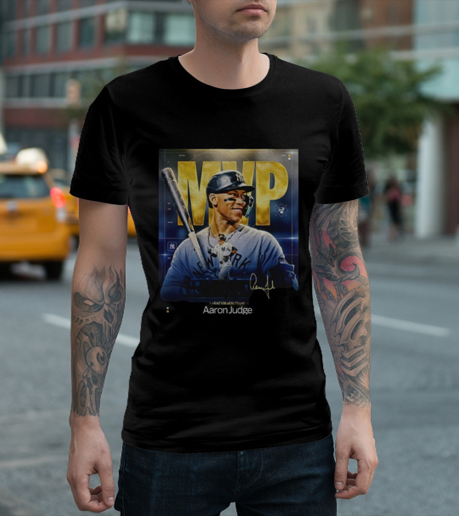Aaron Judge New York Yankees MVP 2025 Most Valuable Player American League Signature T-Shirt