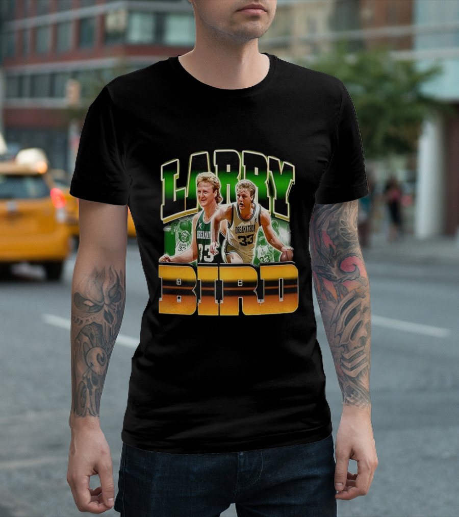 Christian Gonzalez Celtics Larry Bird Basketball Legend 33 T-Shirt