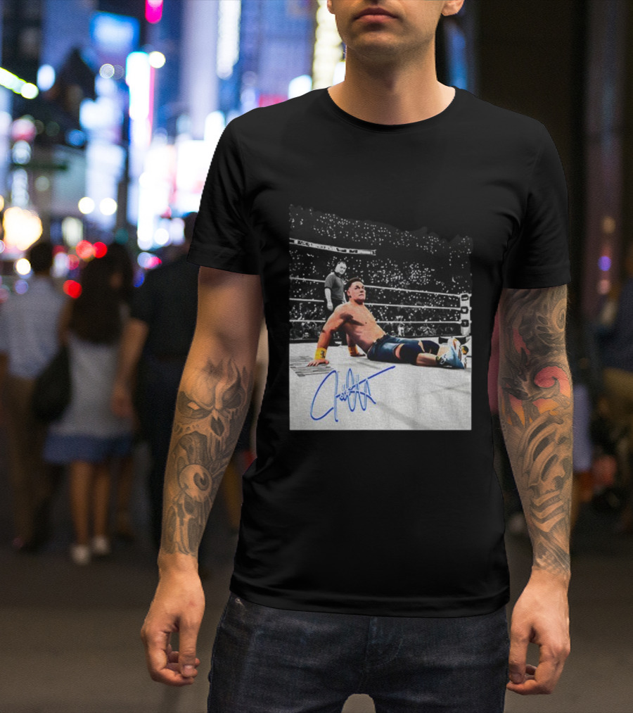 John Cena Autograph Grand-Slam Champion The Last Time Is Now WWE 2025 T-Shirt