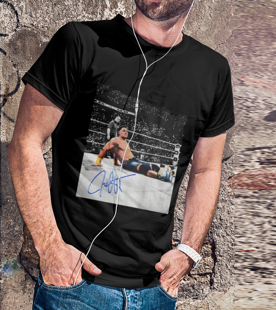 John Cena Autograph Grand-Slam Champion The Last Time Is Now WWE 2025 T-Shirt