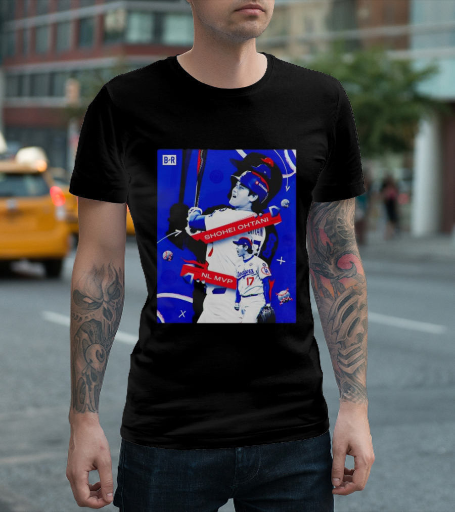 Shohei Ohtani Number 17 NL MVP Dodgers Theme T-Shirt