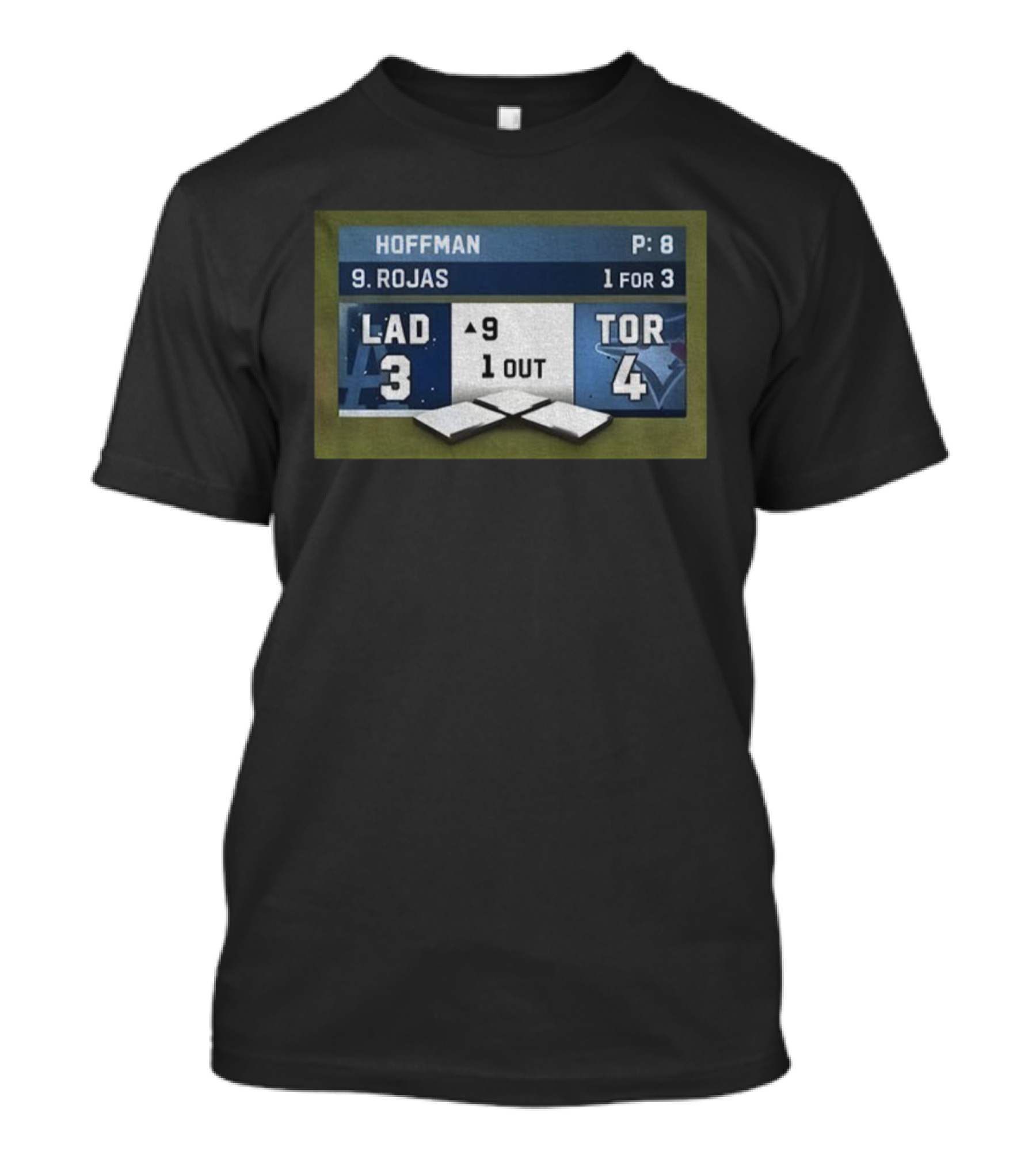 Los Angeles LAD 3-4 Toronto Blue Jays TOR Hoffman Rojas Baseball Round 9 T-Shirt