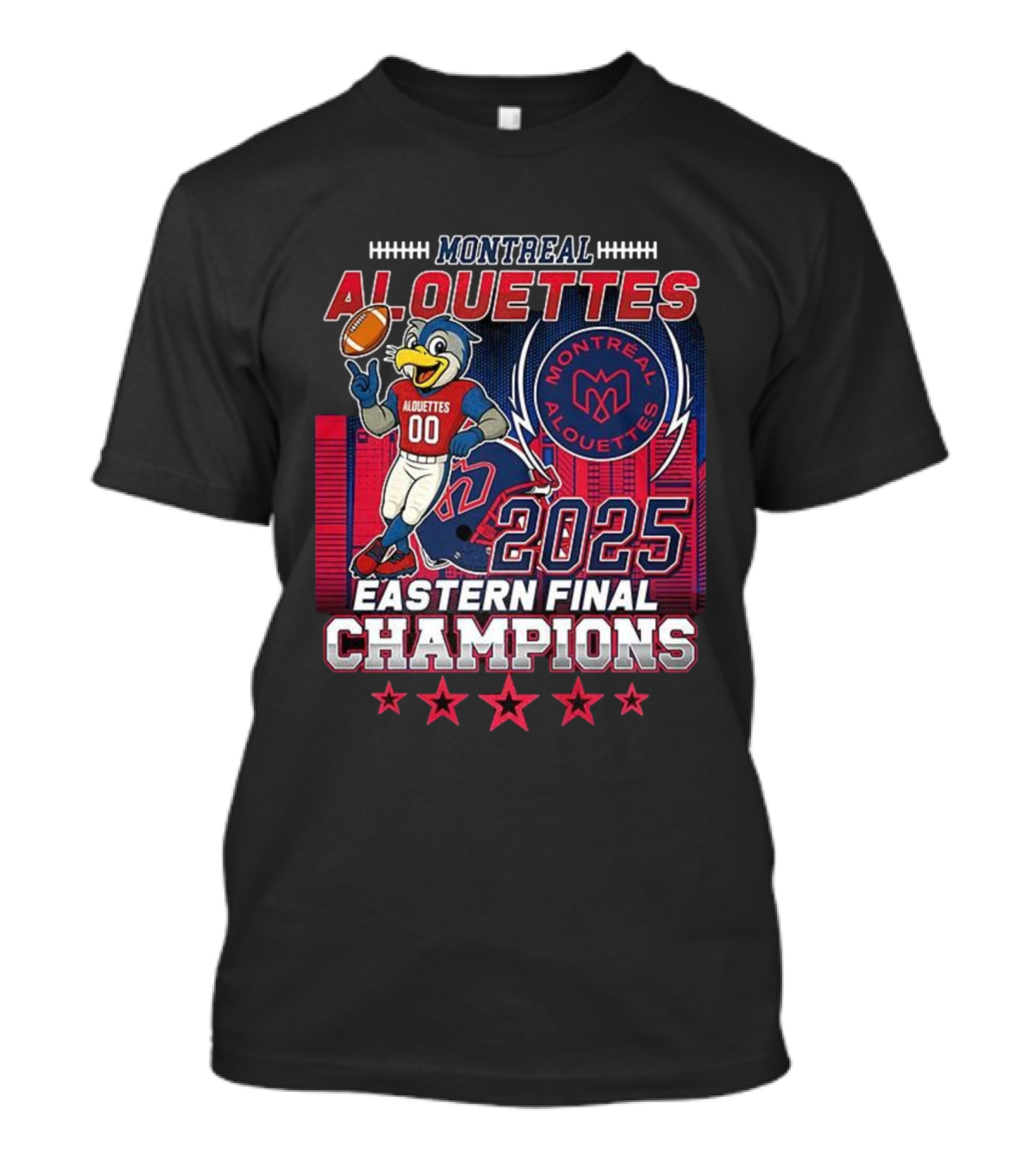 Montreal Alouettes 2025 Eastern Final Champions Mascot Football T-Shirt