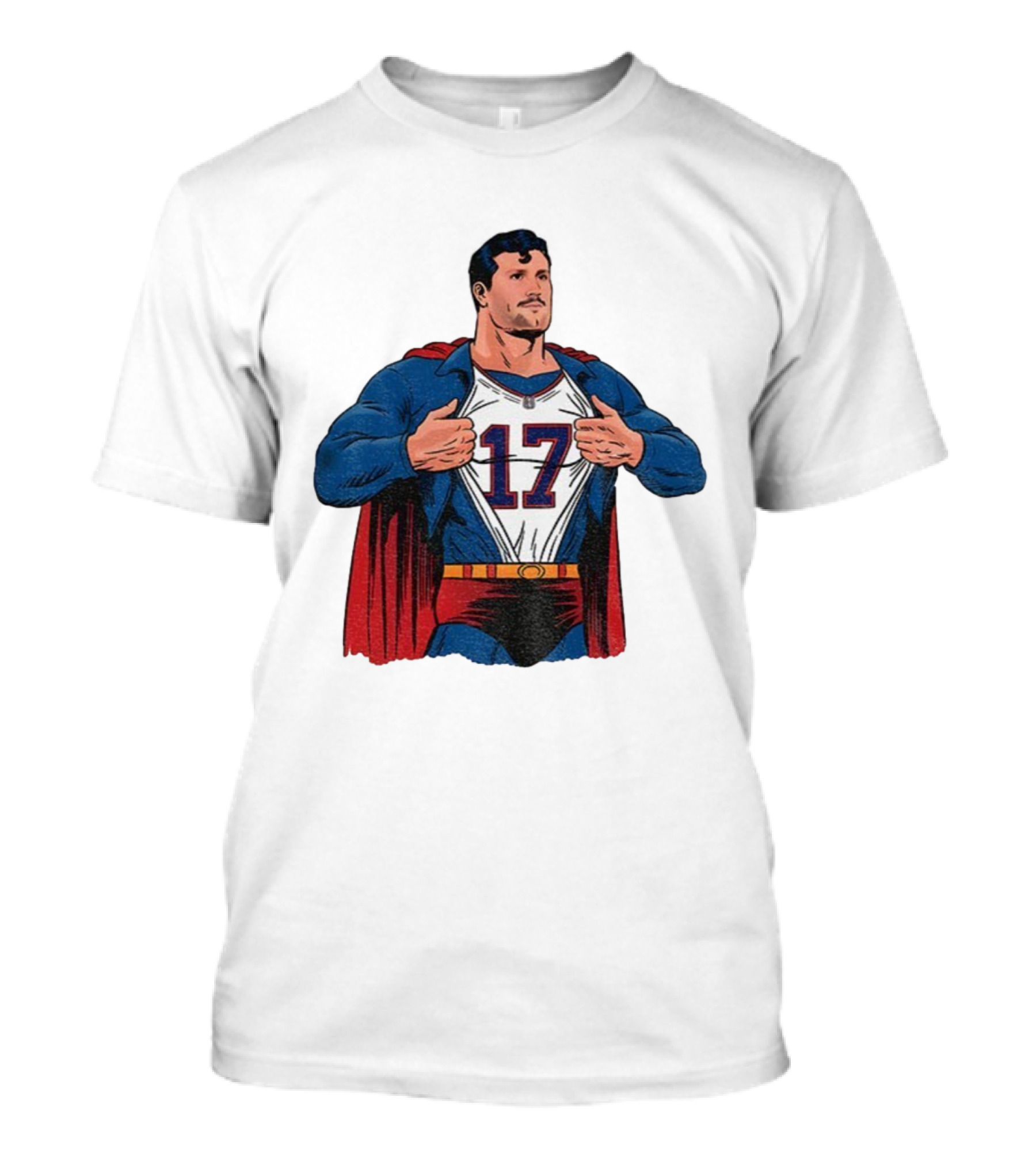 Josh Allen Superhero 17 Buffalo Bills NFL MVP Cartoon T-Shirt
