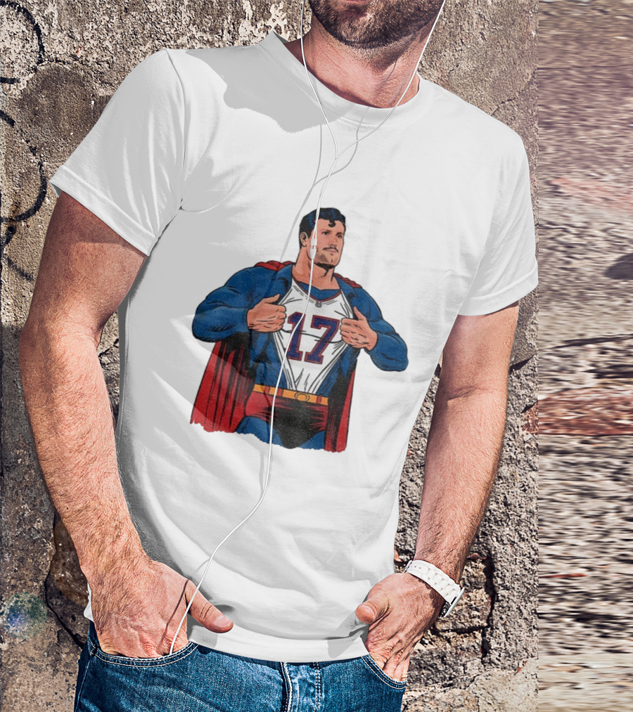 Josh Allen Superhero 17 Buffalo Bills NFL MVP Cartoon T-Shirt