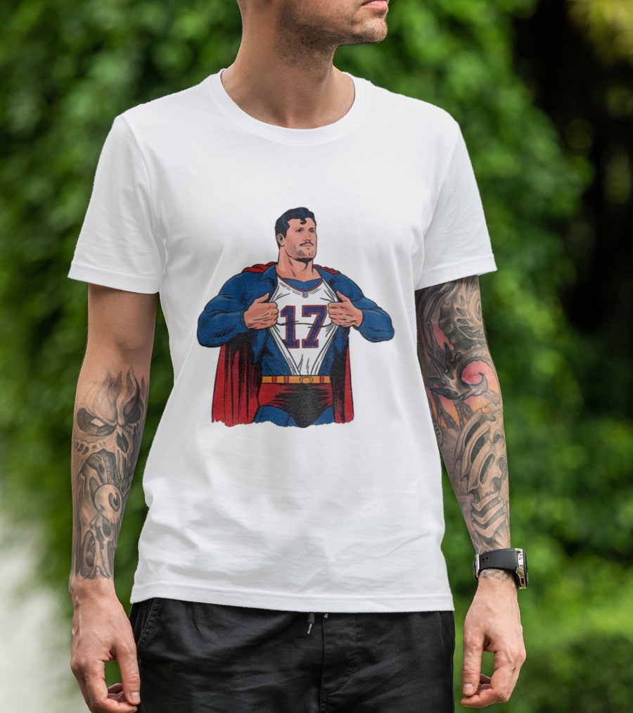 Josh Allen Superhero 17 Buffalo Bills NFL MVP Cartoon T-Shirt
