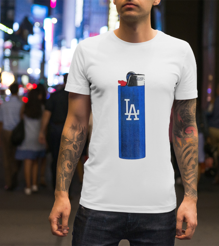 Los Angeles Dodgers MLB Baseball LA Blue Lighter T-Shirt