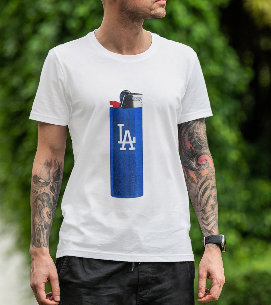 Los Angeles Dodgers MLB Baseball LA Blue Lighter T-Shirt