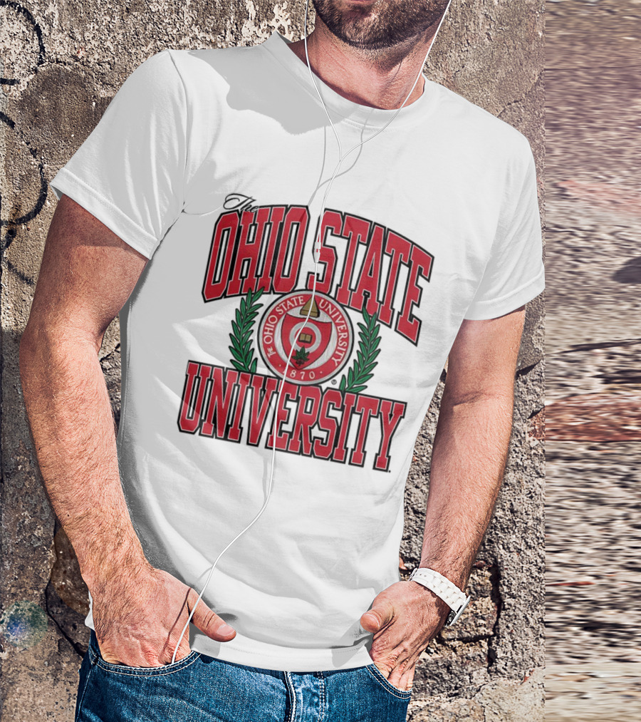 The Ohio State University 1870 Seal With Laurel Leaves T-Shirt