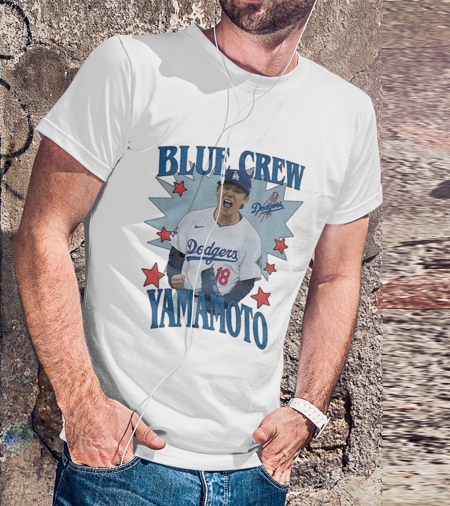 Blue Crew Yamamoto Dodgers Baseball Player Los Angeles 2025 T-Shirt