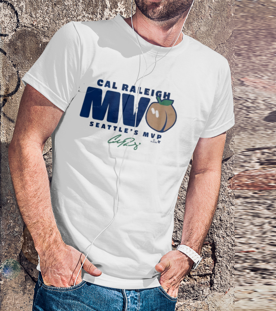 Cal Raleigh Seattle's MVP Signature Peach MVPeach T-Shirt