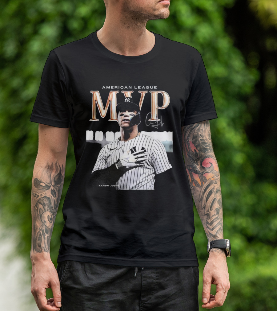 Aaron Judge MVP New York Yankees American League Signature T-Shirt