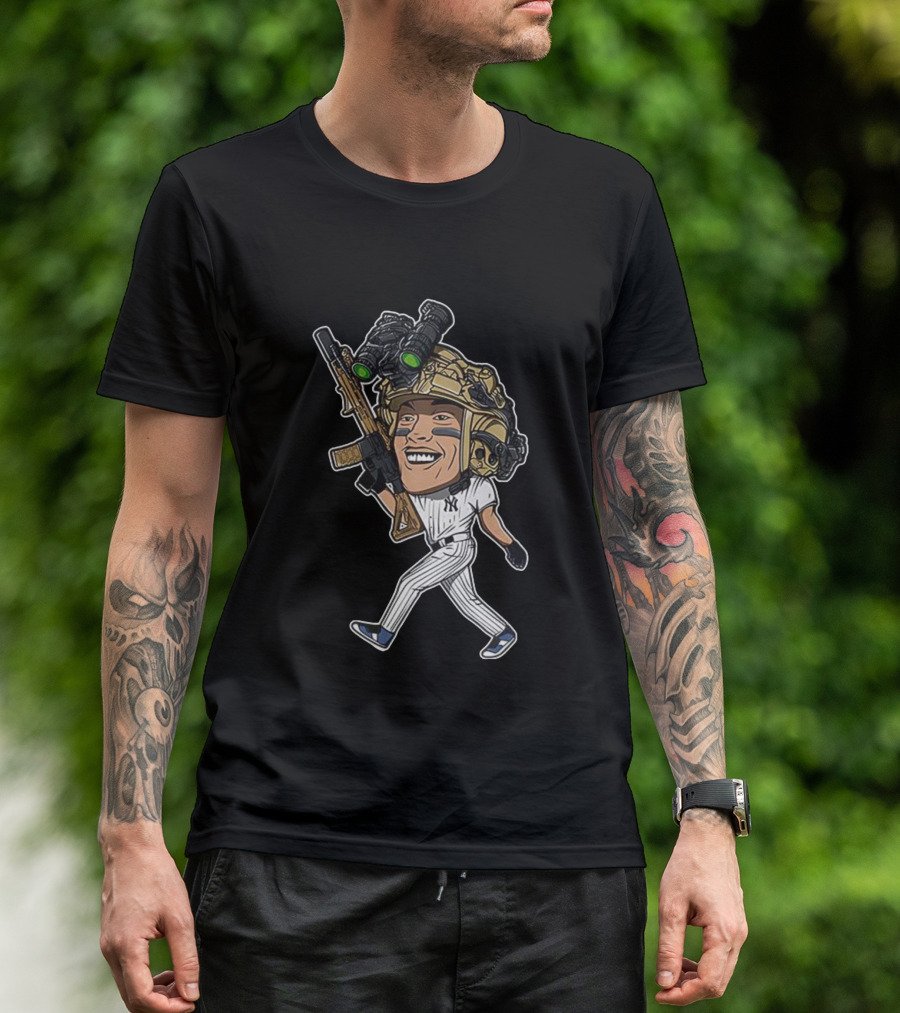New York Yankees Aaron Judge Baseball Soldier Caricature T-Shirt