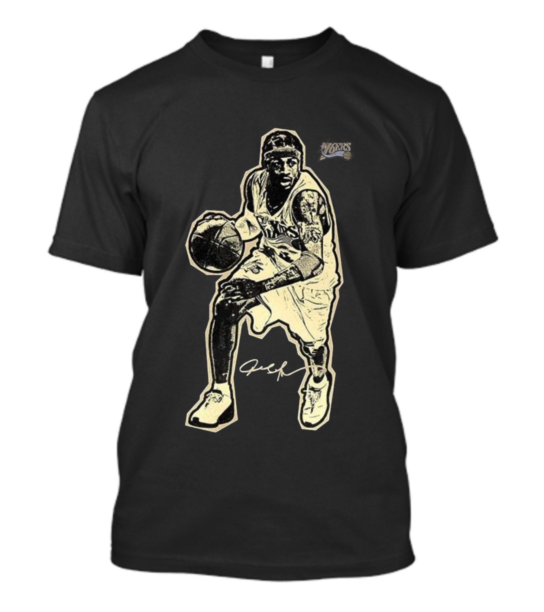 Philadelphia 76ers Allen Iverson Number 3 Signature T-Shirt