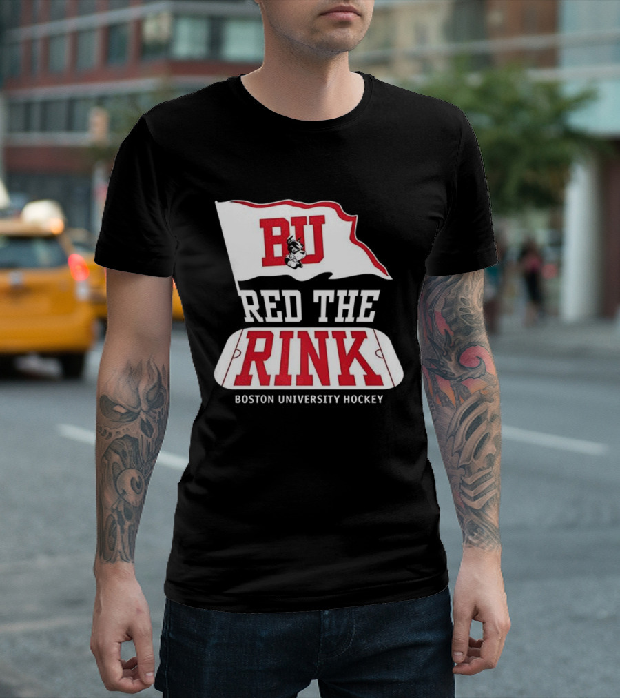 Boston University Hockey BU Red The Rink Event T-Shirt