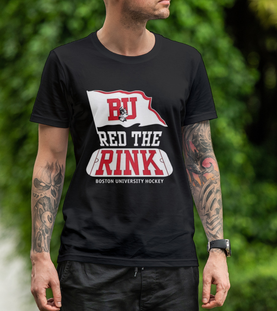 Boston University Hockey BU Red The Rink Event T-Shirt