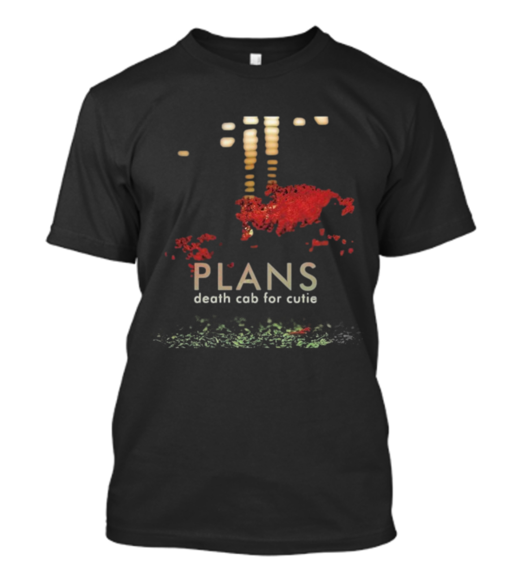 Death Cab For Cutie Plans Album Artwork With Abstract Red Elements T-Shirt