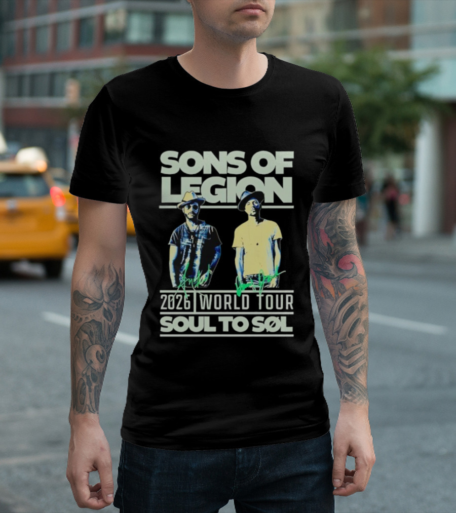 Sons of Legion 2026 World Tour Soul to SoL Adam McInnis and Daddy Jack T-Shirt
