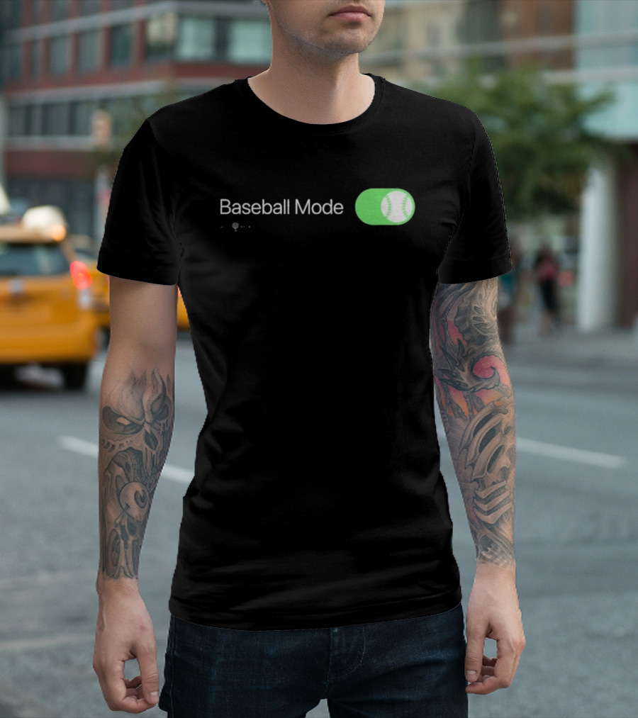 Baseball Mode Switch On with Ball Icon T-Shirt