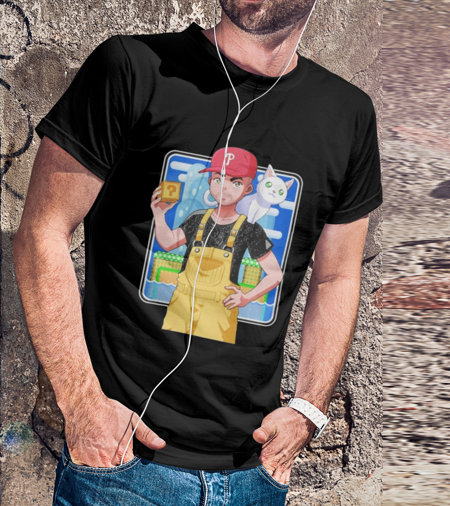 DanG88 Dynamic Duo Philadelphia Phillies Fan Anime Style Mario Influence T-Shirt