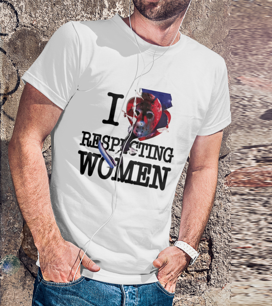 Jason Voorhees I Love Respecting Women Mask Knife T-Shirt