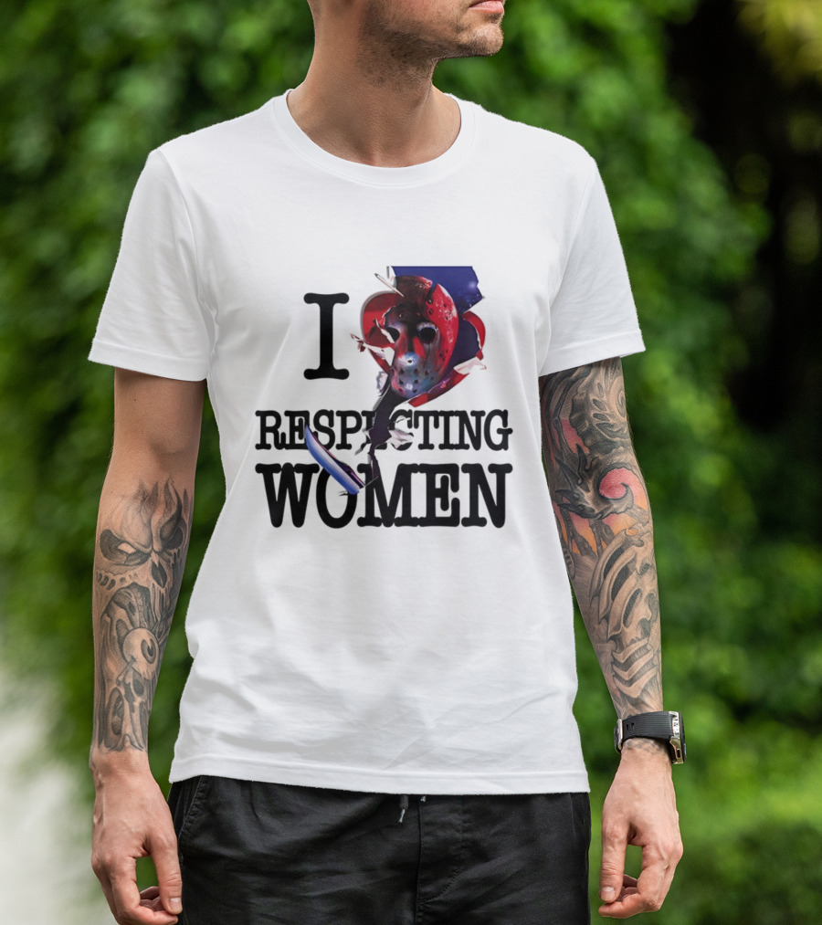 Jason Voorhees I Love Respecting Women Mask Knife T-Shirt