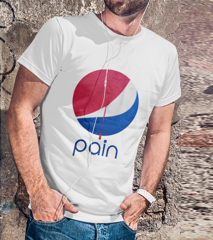 Pain Pepsi Dripping Circle Parody T-Shirt