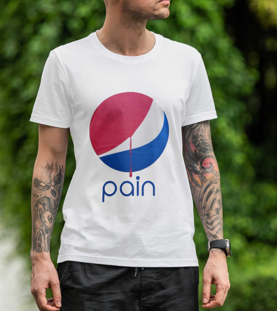 Pain Pepsi Dripping Circle Parody T-Shirt