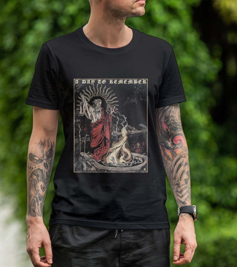 A Day To Remember Silence Graphic With Prophet And Fire Scene T-Shirt