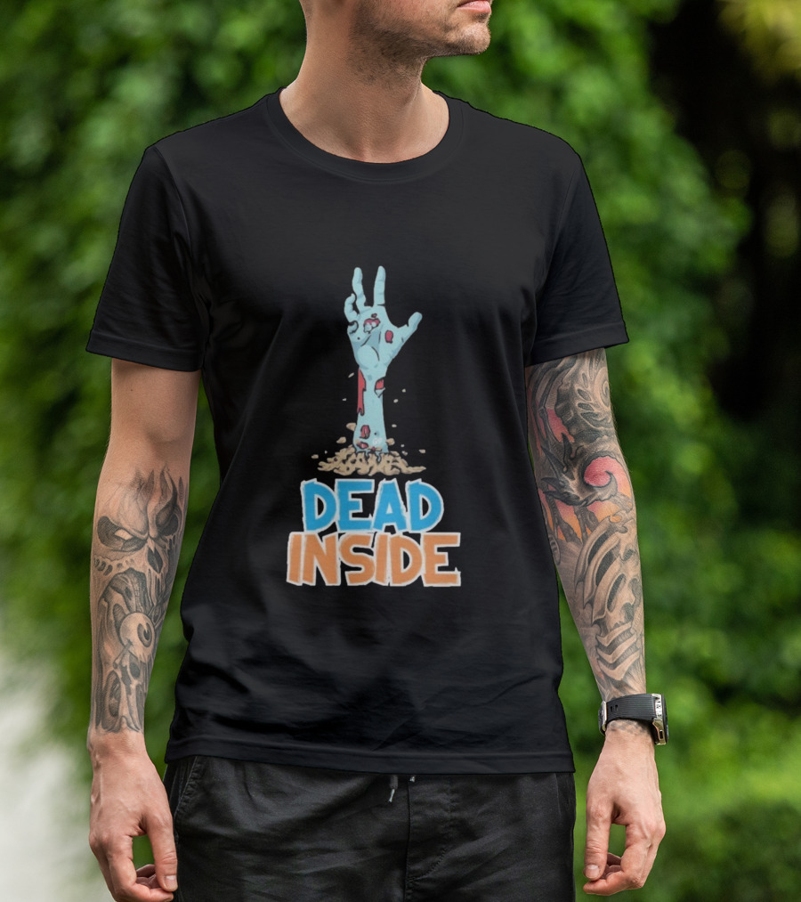Zombie Hand Rising Dead Inside Halloween T-Shirt