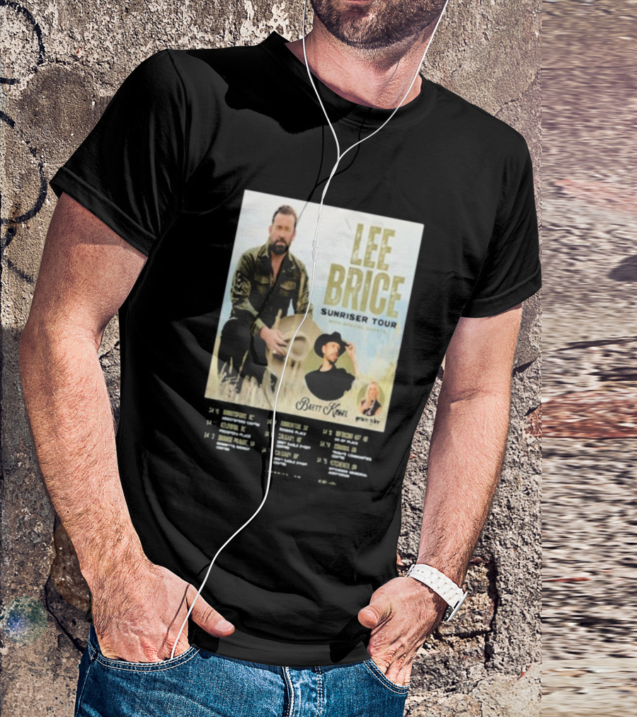 Lee Brice Sunriser Tour 2026 With Brett Kissel And Tenille Arts T-Shirt