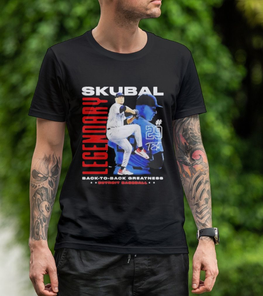 Skubal Legendary Back-To-Back Greatness Detroit Baseball #29 T-Shirt