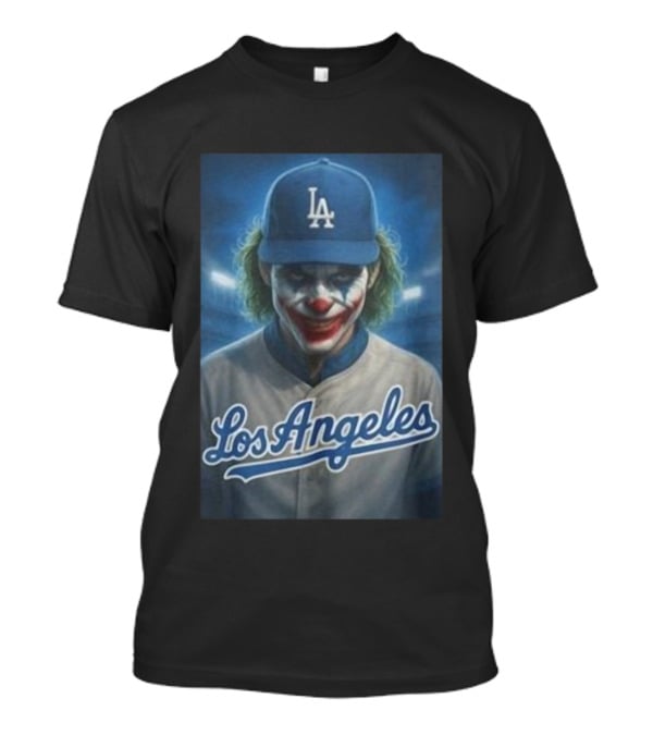 Los Angeles Dodgers Joker Clown LA Baseball Fan Art T-Shirt
