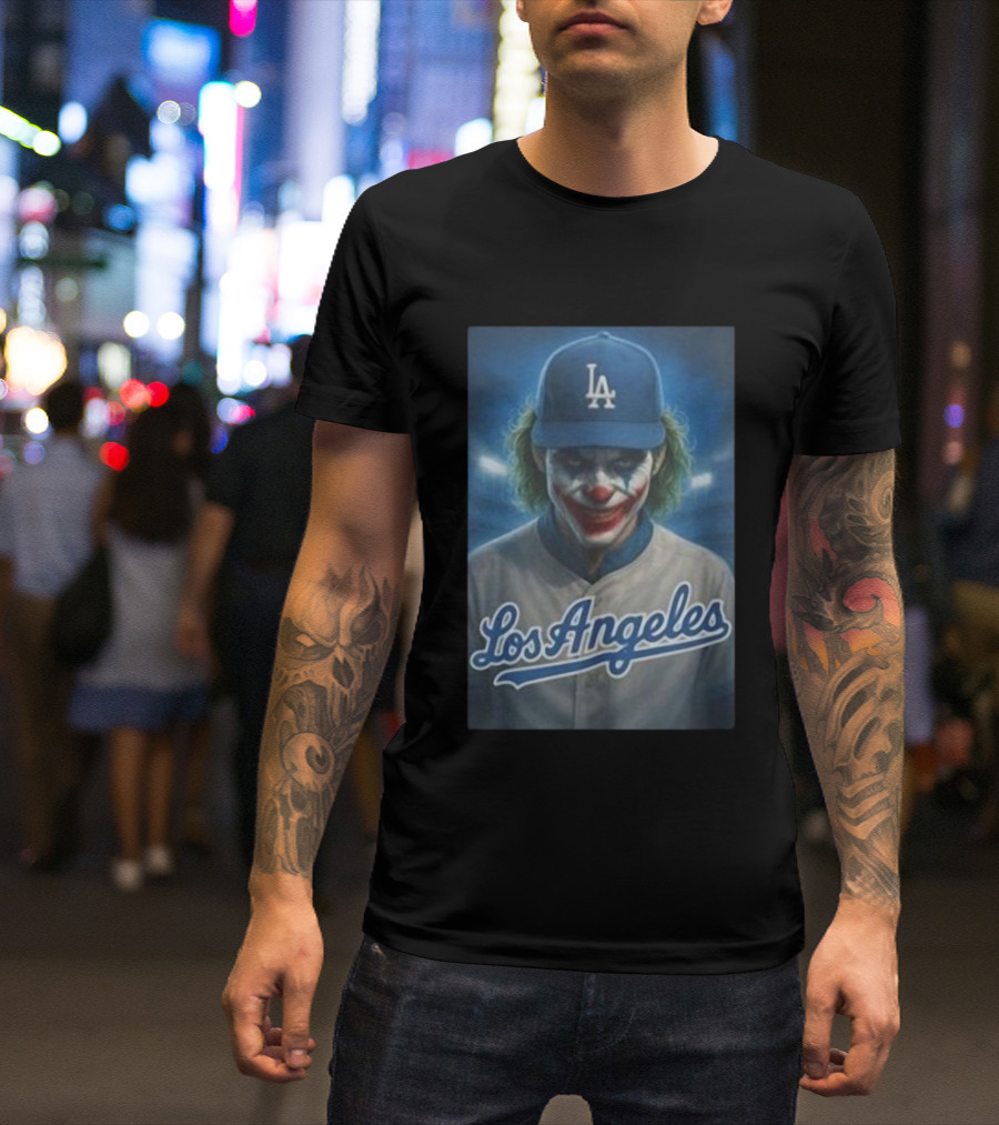 Los Angeles Dodgers Joker Clown LA Baseball Fan Art T-Shirt